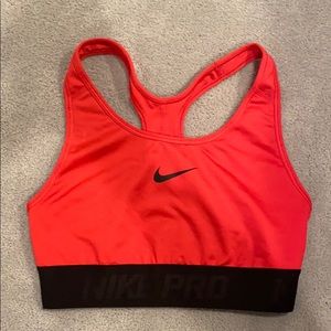 Nike Pro red sports bra